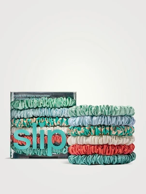 Pure Silk Skinny Scrunchies - Seabreeze