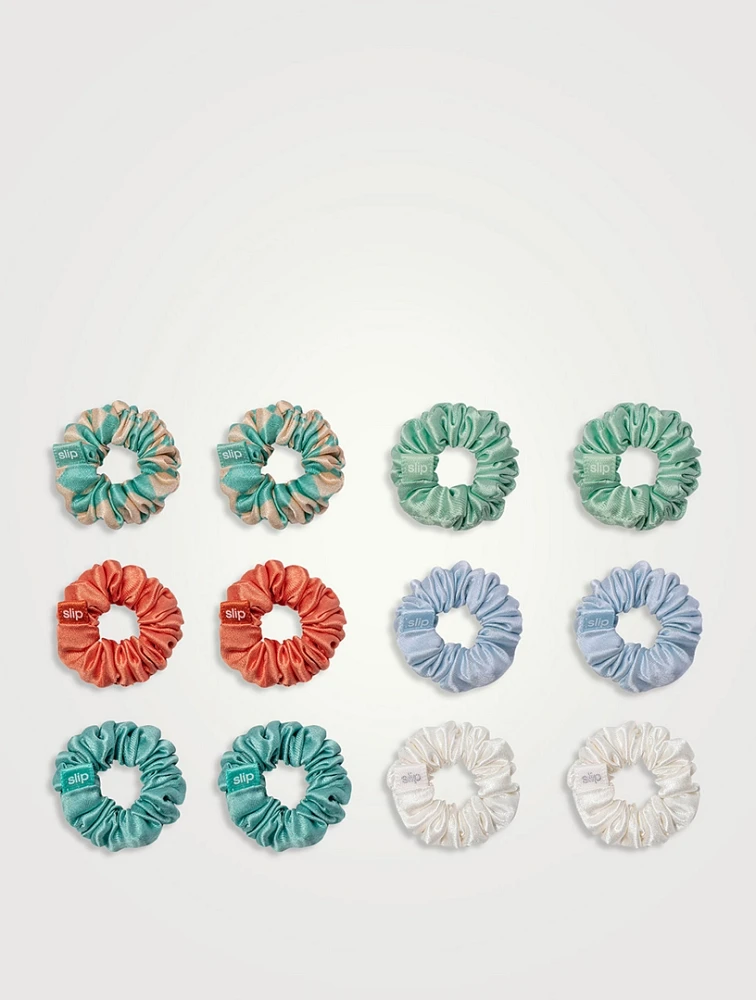 Pure Silk Minnie Scrunchies - Seaside