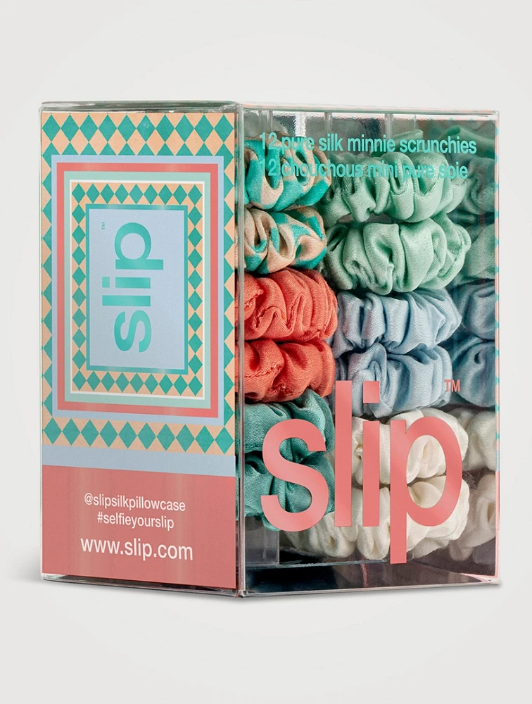 Pure Silk Minnie Scrunchies - Seaside