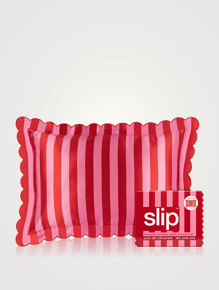 Pure Silk Queen Pillowcase With Scalloped Edge - Sunshade