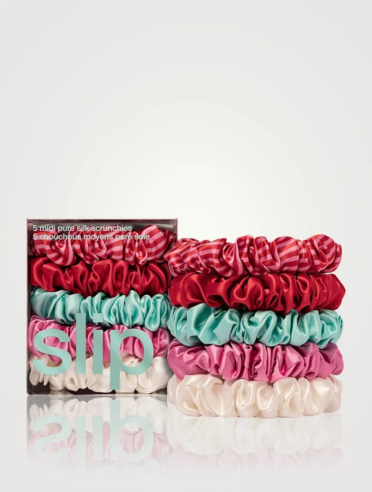 Pure Silk Midi Scrunchies - Gelati