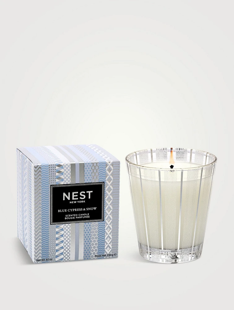 Blue Cypress & Snow Candle
