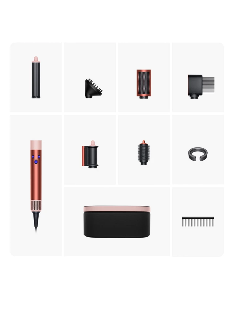Airwrap Multi-Styler And Dryer Complete Long Diffuse For Curly And Coily Hair - Strawberry Bronze/Blush Pink Special Edition