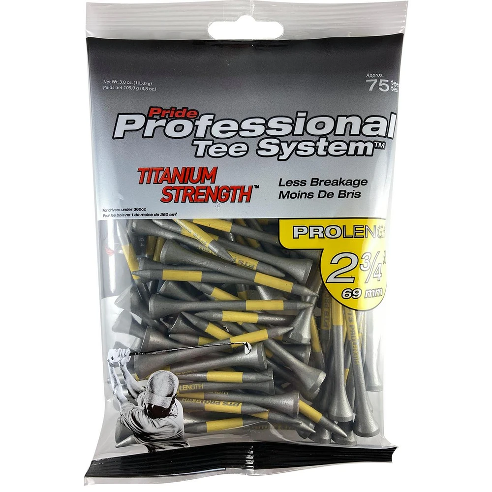 Prolength Titanium Strength 2 3/4ININ Golf Tees (75 pack)