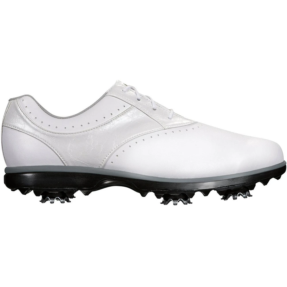 Women's eMerge Spiked Golf Shoe- White/Silver (FJ# 93913)