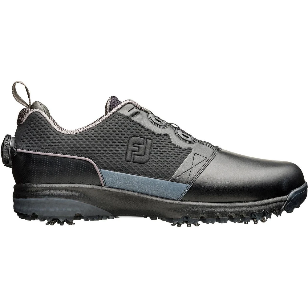 Men's Contour Fit Boa Spiked Golf Shoe - Black Med (FJ# 54100)