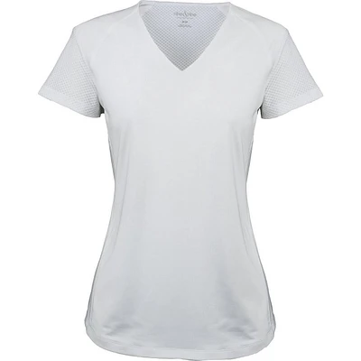 Women's Notch Neck No Collar Short Sleeve Polo