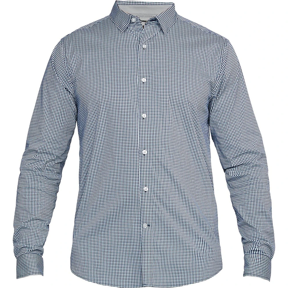 Men's Performance Gingham Woven Long Sleeve Shirt