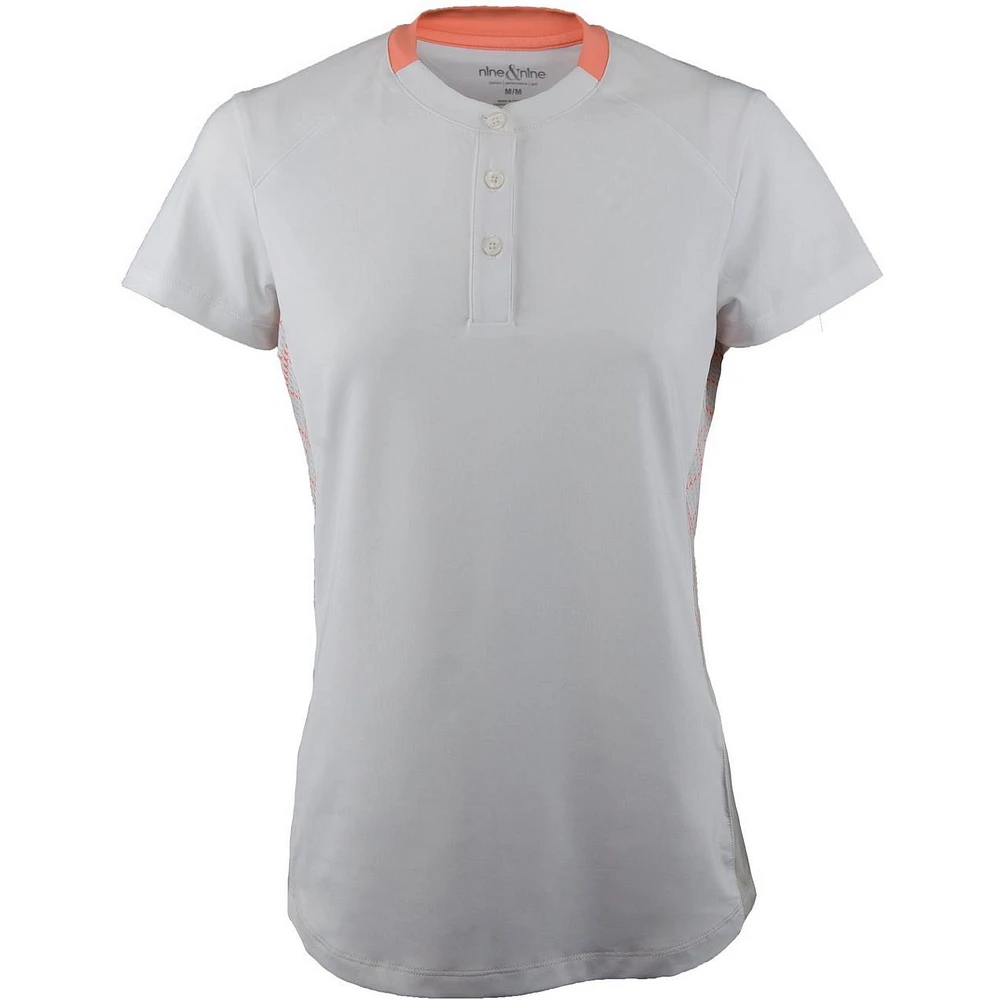 Women's Short Sleeve Henley Neckline Top