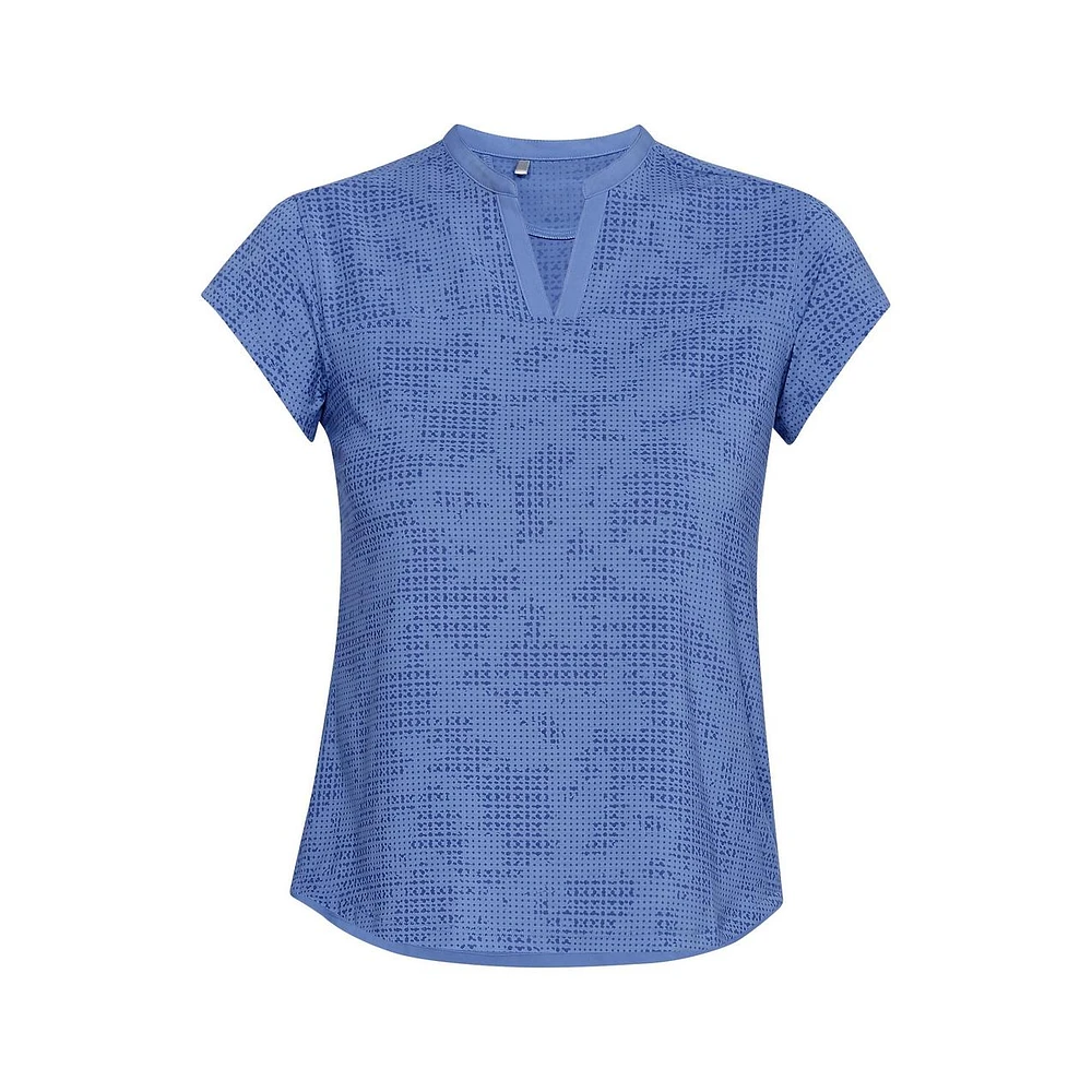 Womens Threadborne Printed Short Sleeve Top
