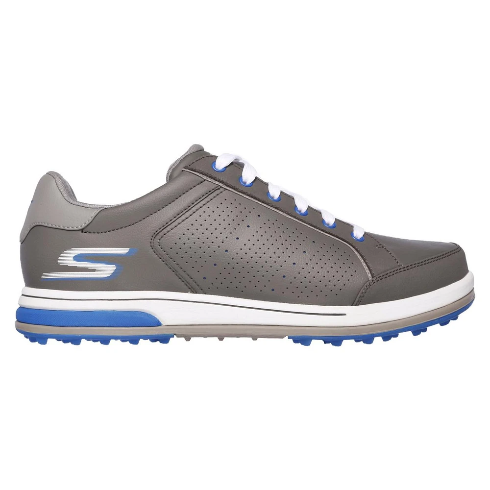Men's Go Drive Relaxed Fit Spikeless Golf Shoe - DKGRY/BLU