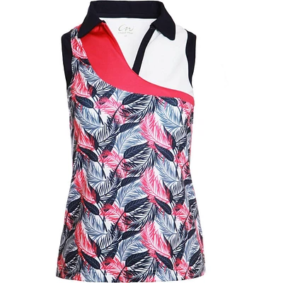 Women's Julie Floral Print Sleeveless Polo