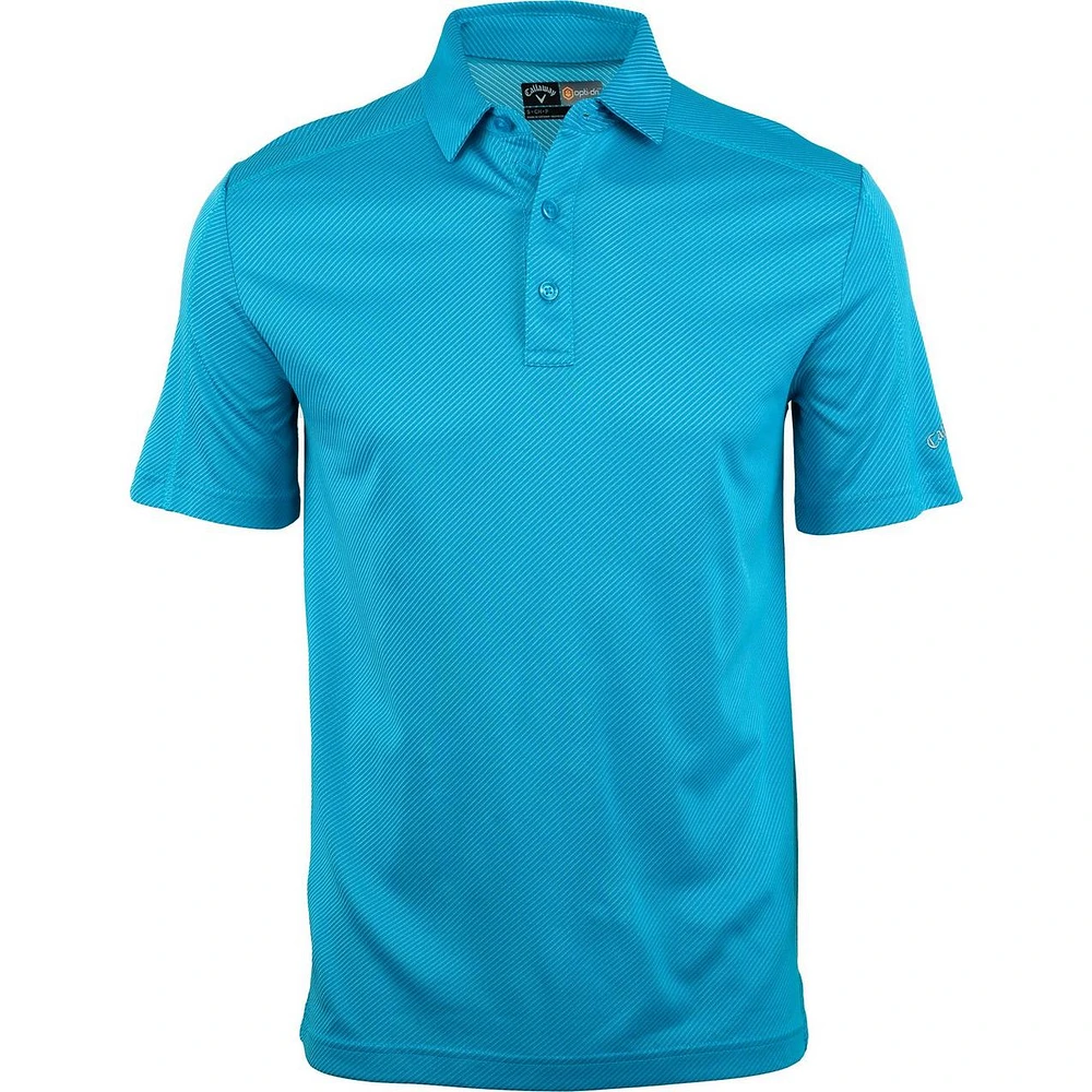 Men's Opti-Dri Denim Jacquard Short Sleeve Polo