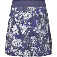 Women's Tropical Print 18 Inch Mesh Knit Skort