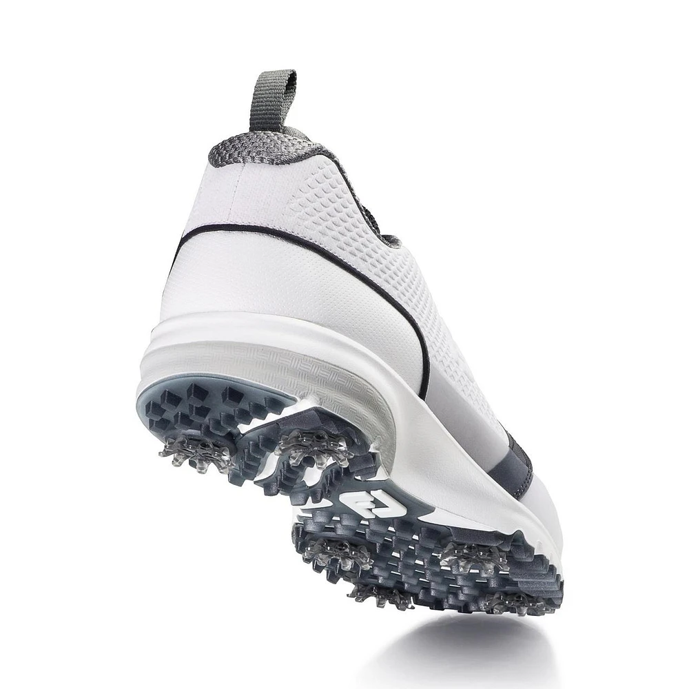 Men's Contour Fit Spiked Golf Shoe - White/Black