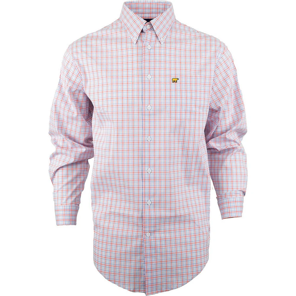 Men's Gingham Woven Long Sleeve Shirt
