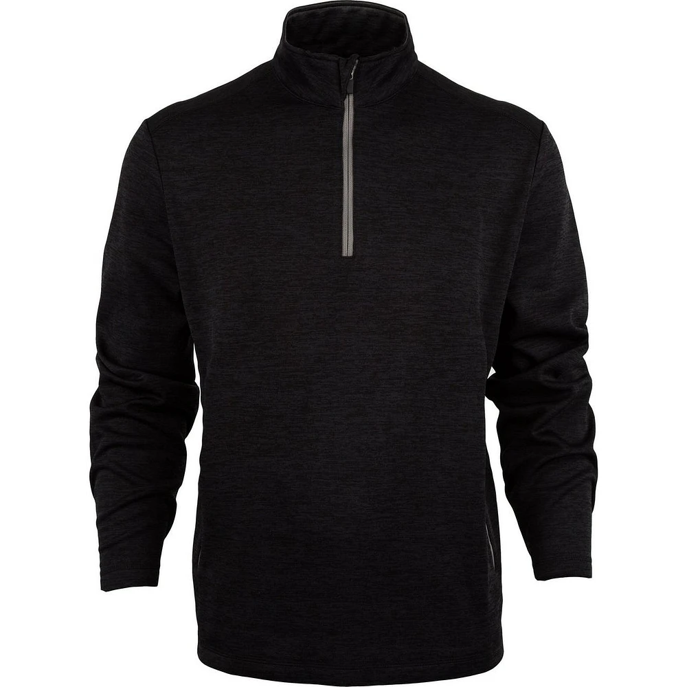 Men's Water Repellent Spacedye Heathered Fleece 1/4 Zip Pullover