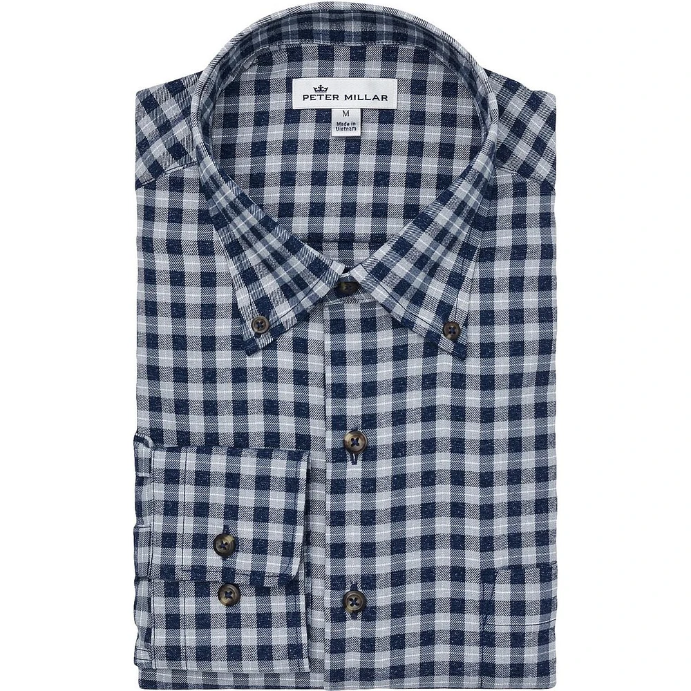 Men's Betts Performance Check Flannel Woven Long Sleeve Shirt