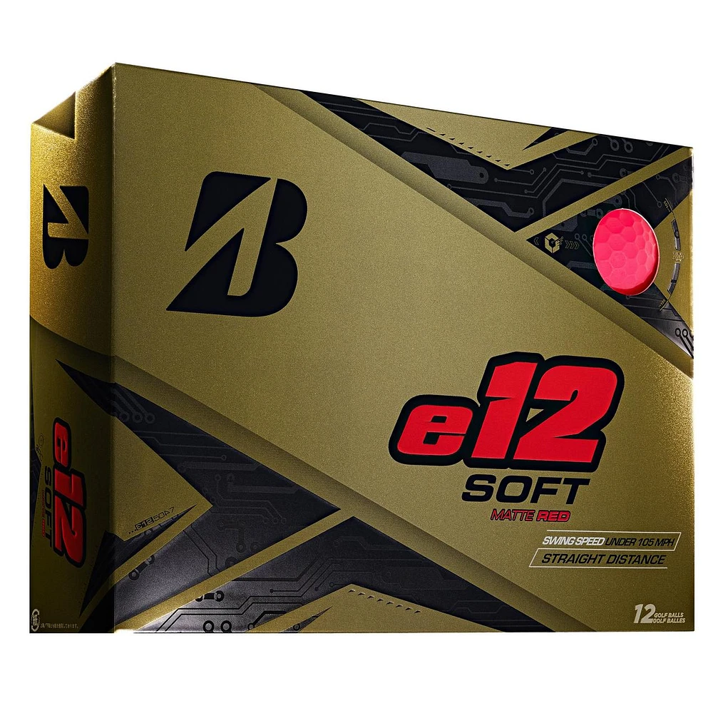 e12 Soft Golf Balls - Red