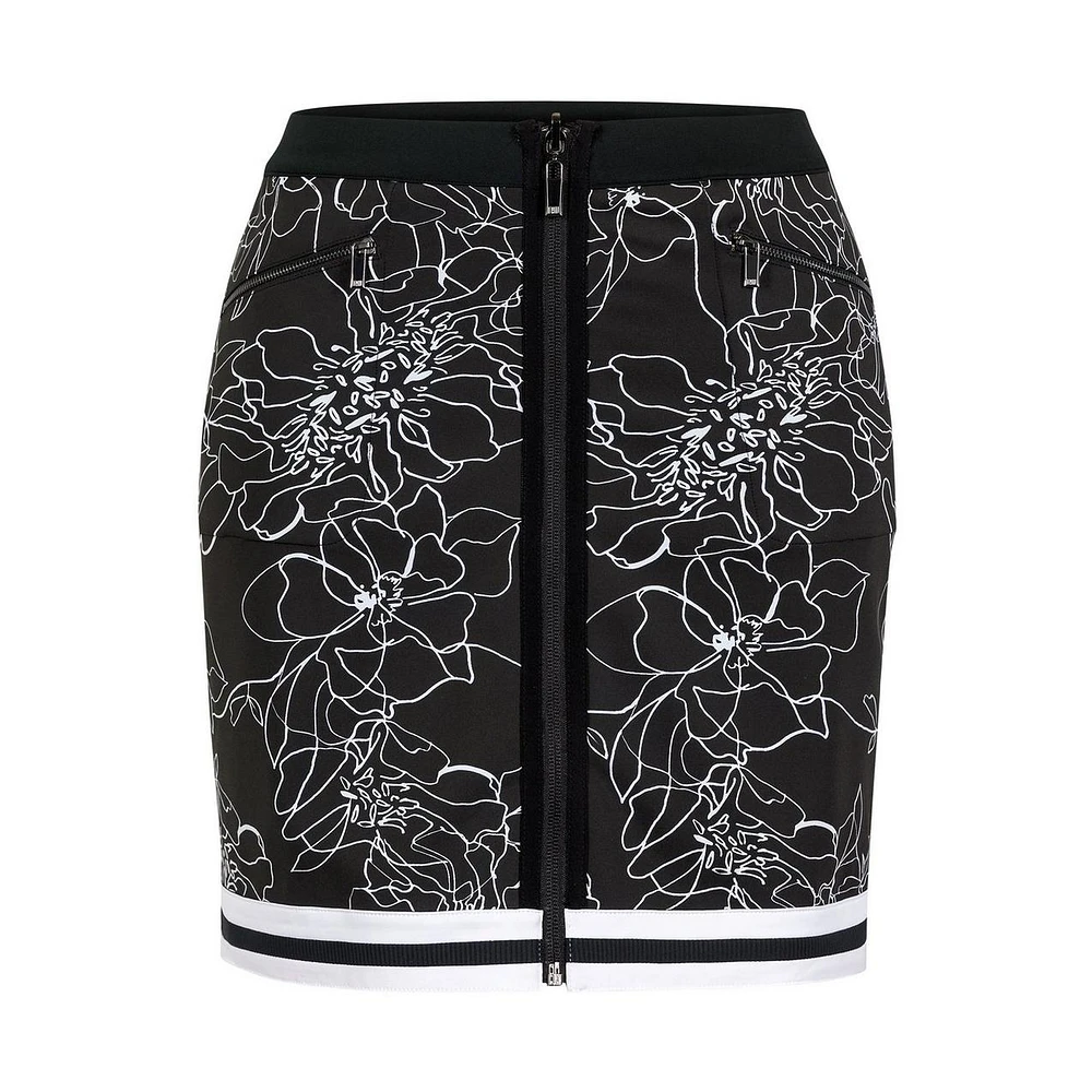 Women's Arielle Reversible Floral Print Centre Zip Skort