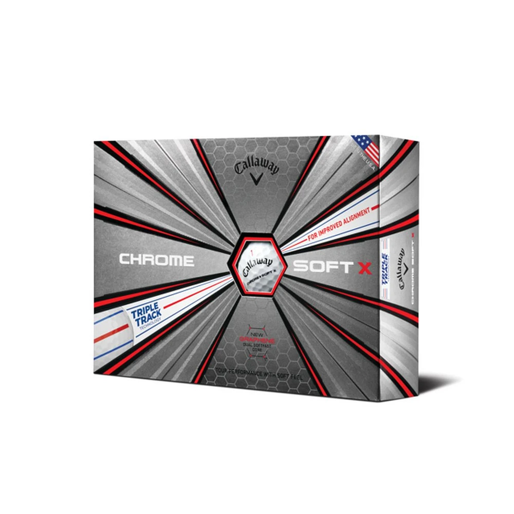 Chrome Soft X Triple Track Golf Balls - White
