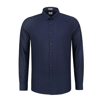 Men's Bow Tie Oxford Button Up Long Sleeve Shirt