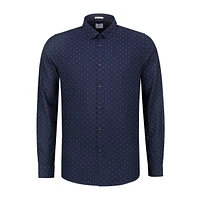 Men's Bow Tie Oxford Button Up Long Sleeve Shirt