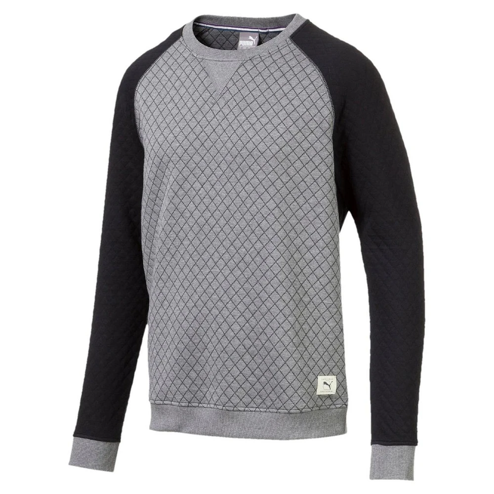 Men's Quilted Crew Sweater