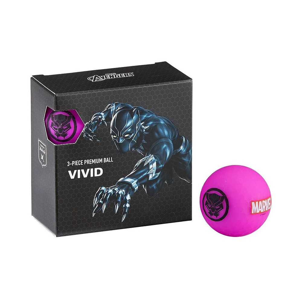 Vivid 4 Pack Golf Balls - Marvel Black Panther