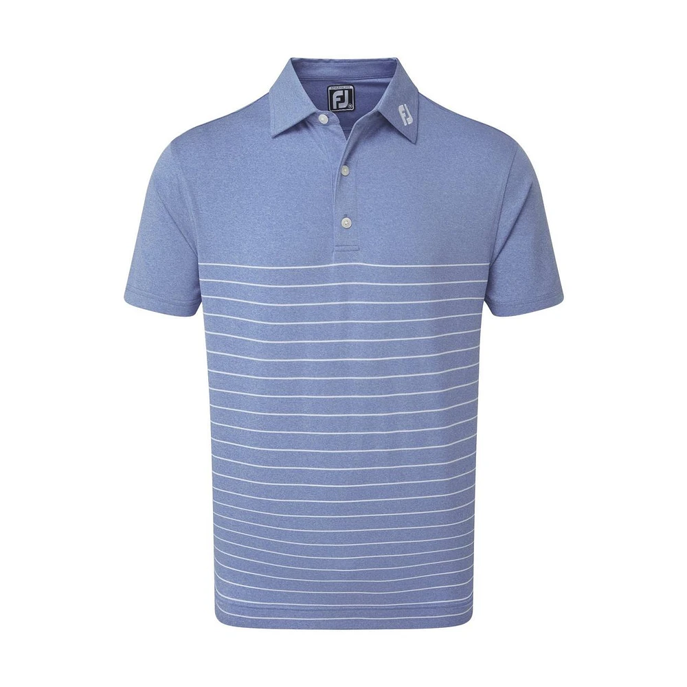 Men's Heather Lisle Engineered Pinstripe Short Sleeve Polo