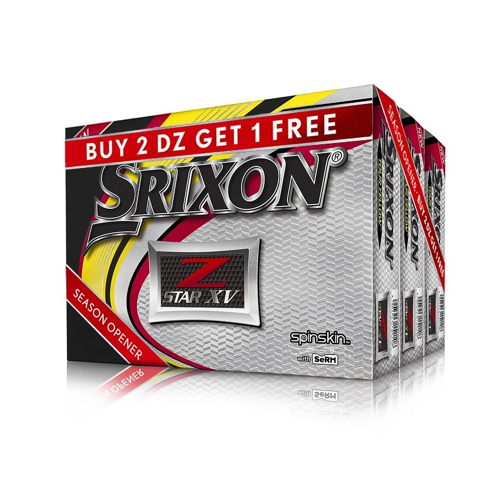 Z-Star XV Season Opener 2+1 Golf Balls - Yellow