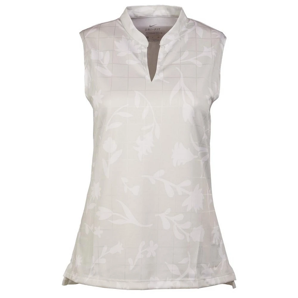 Women's Breathe Floral Print Sleeveless Polo
