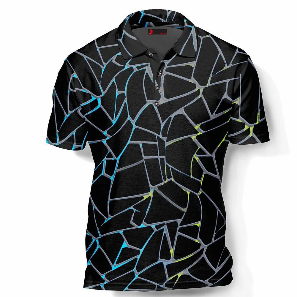 Men's Shattered Glass Short Sleeve Polo