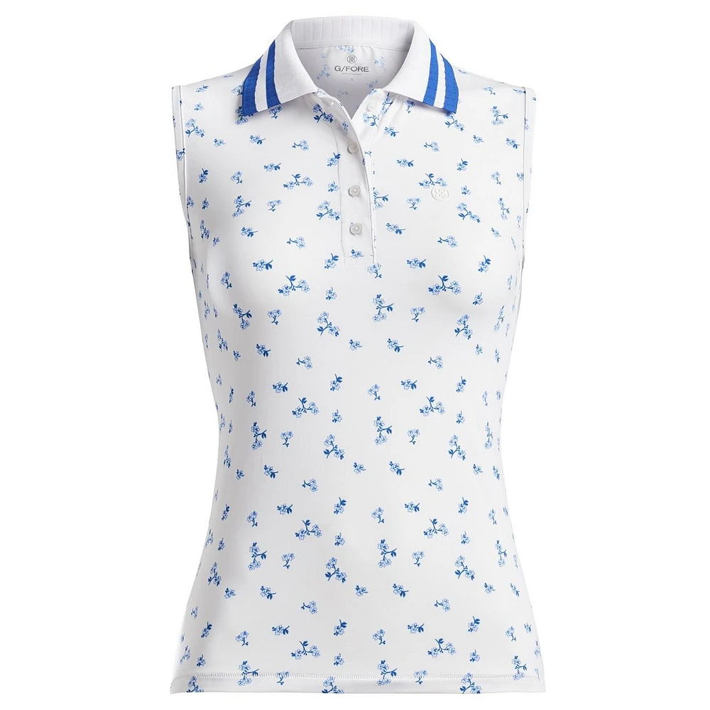 Women's Ditsy Floral Sleeveless Polo