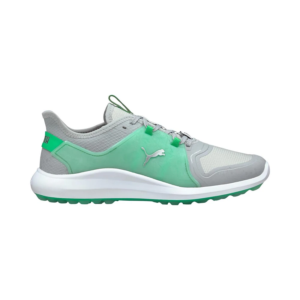 Men's Ignite Fasten 8 Flash FM Limited Edition Spikeless Golf Shoe - Grey/Light Green