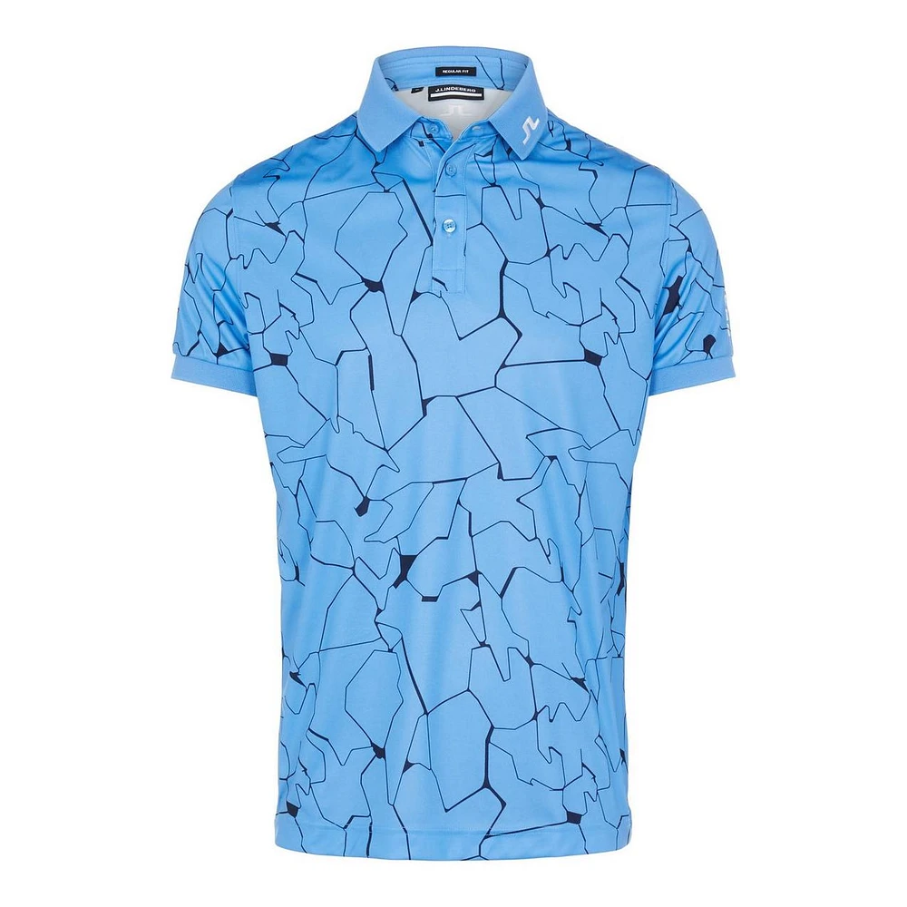 Men's Tour Tech Regular Fit Print Short Sleeve Polo