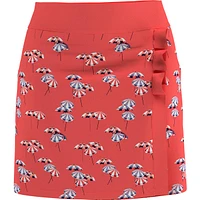Women's Umbrella Faux Wrap 18 Inch Skort