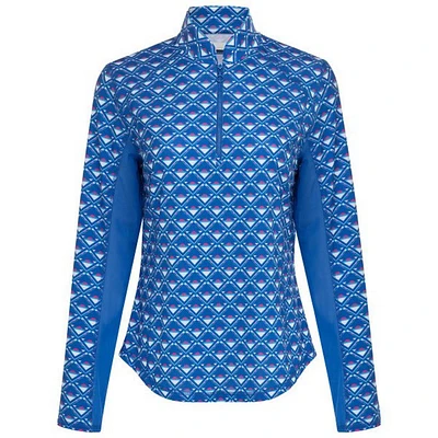 Women's Sun Protection UPF 50 Geo Print  Long Sleeve Top