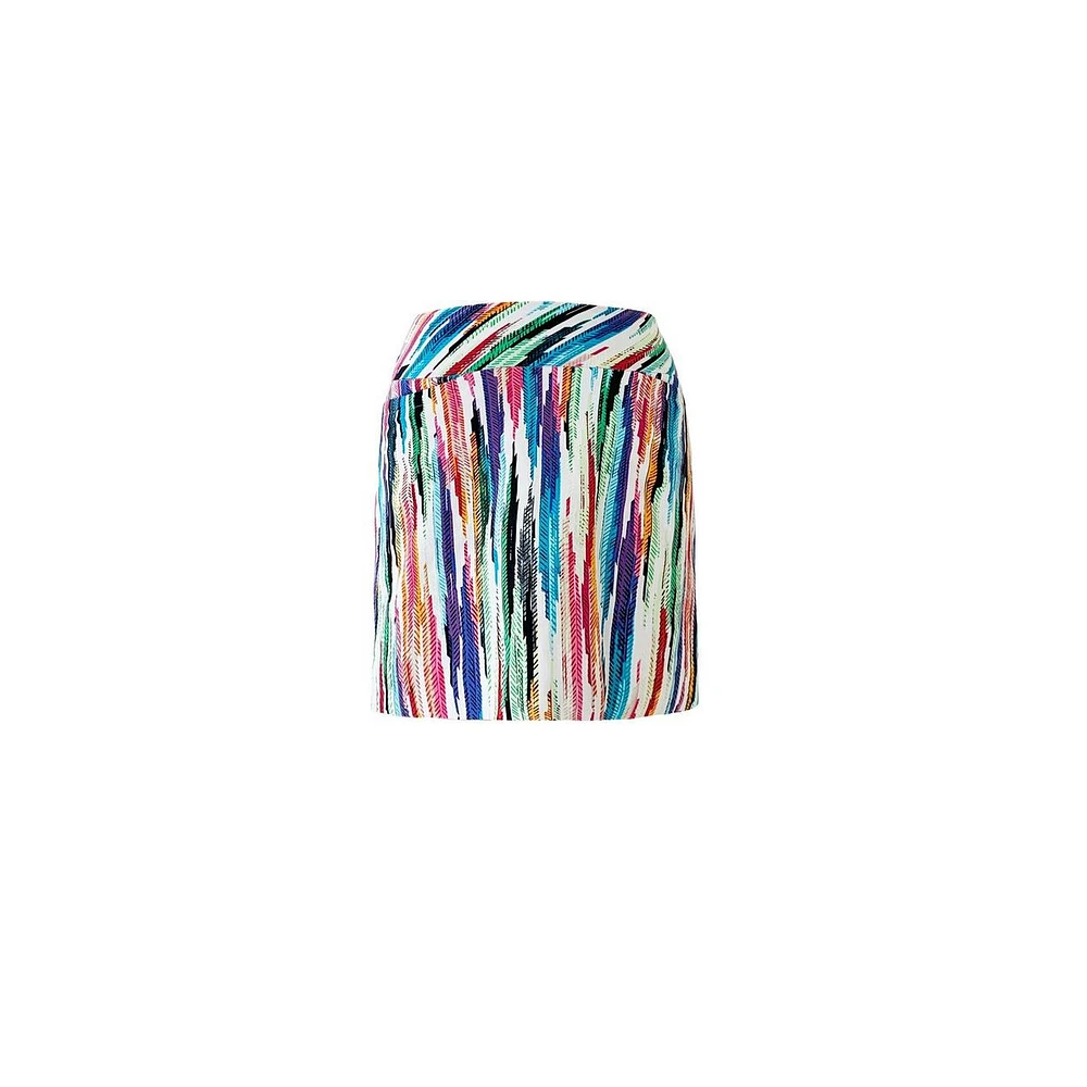 Women's Multi Herringbone Stripe 18 inch Skort