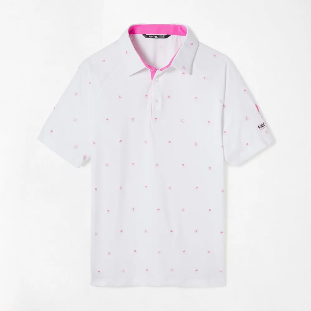 Men's Pink Whitney Short Sleeve Polo