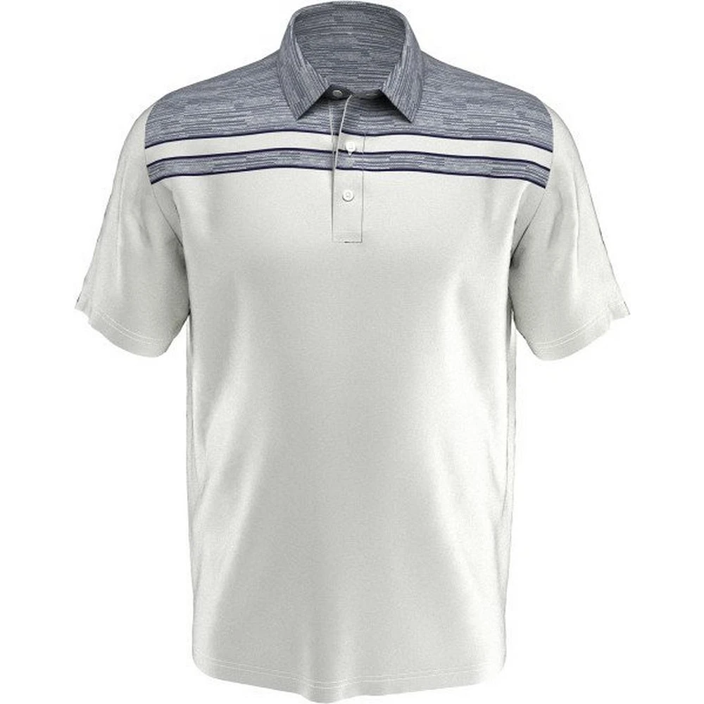 Men's Chevron Jacquard Short Sleeve Polo