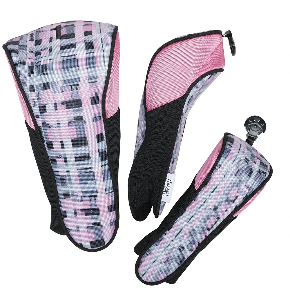 3 Pack Headcovers - Pixel Plaid