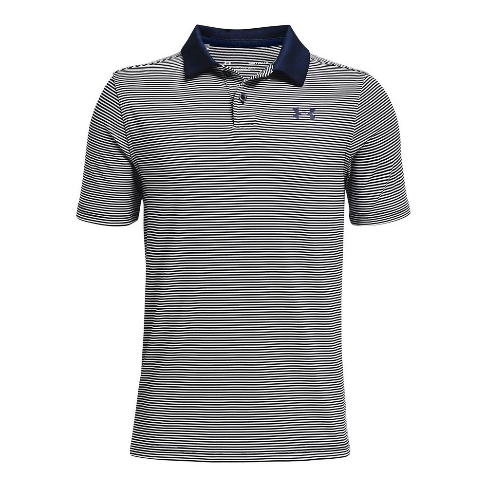 Boys' Performance Stripe Short Sleeve Polo