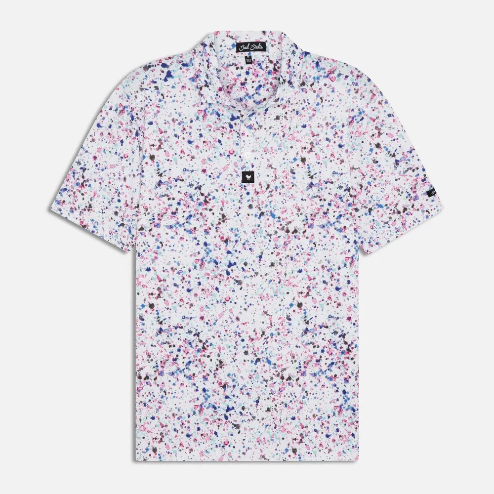 Men's Paint Splatter 3 Short Sleeve Polo