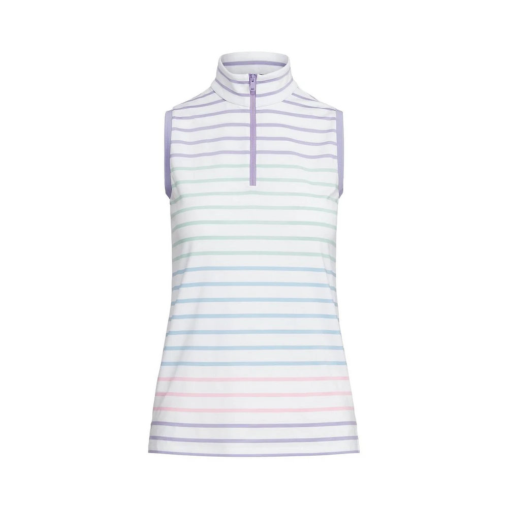 Women's Ombre Stripe Sleeveless Polo