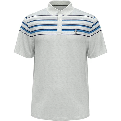 Men's Slub Colour Block Short Sleeve Polo
