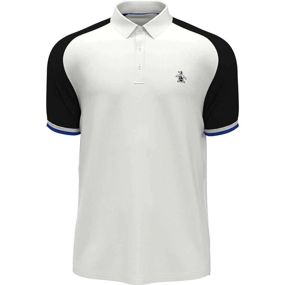 Men's Raglan Colour Block Short Sleeve Polo