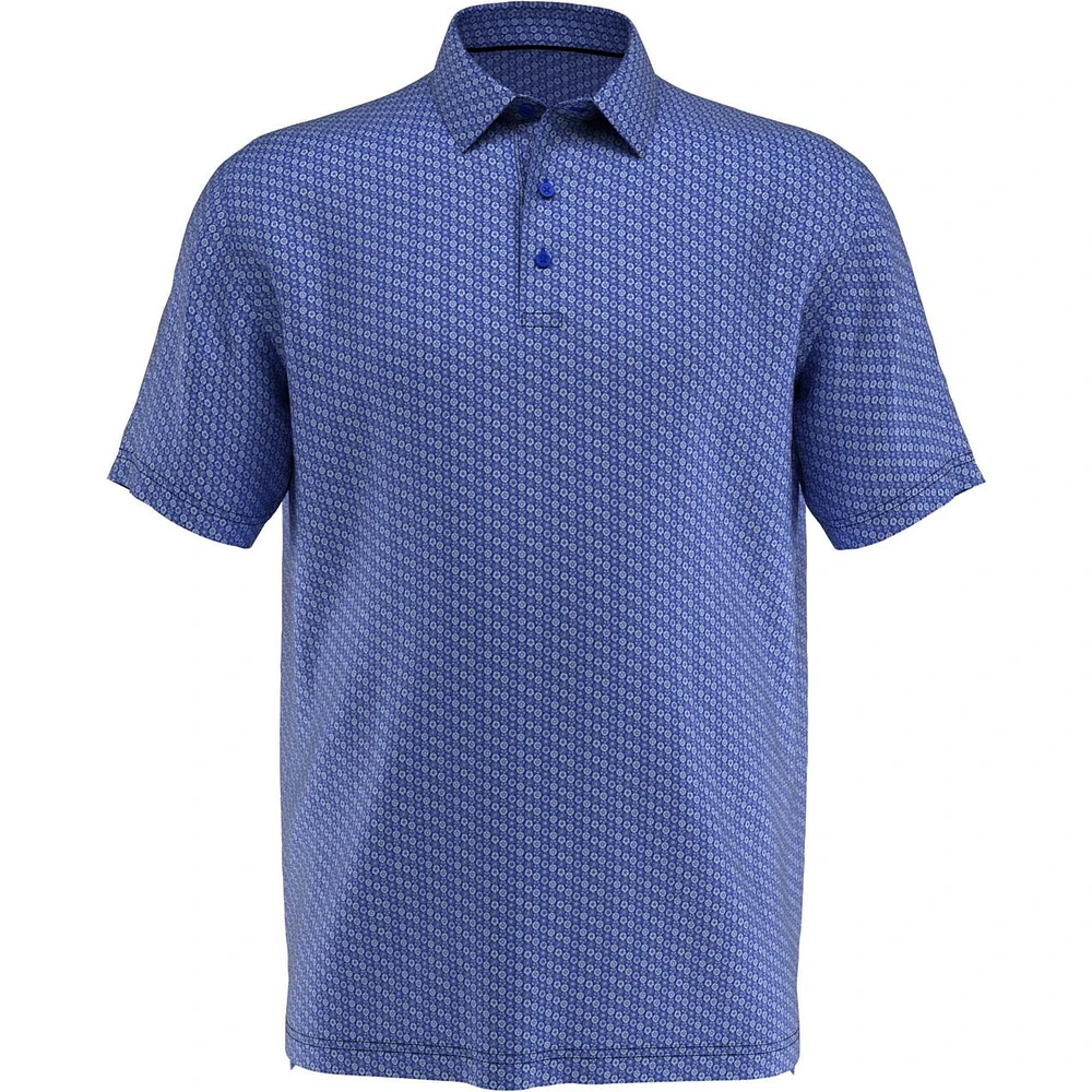 Men's All Over Tie Dye Foulard Print Short Sleeve Polo