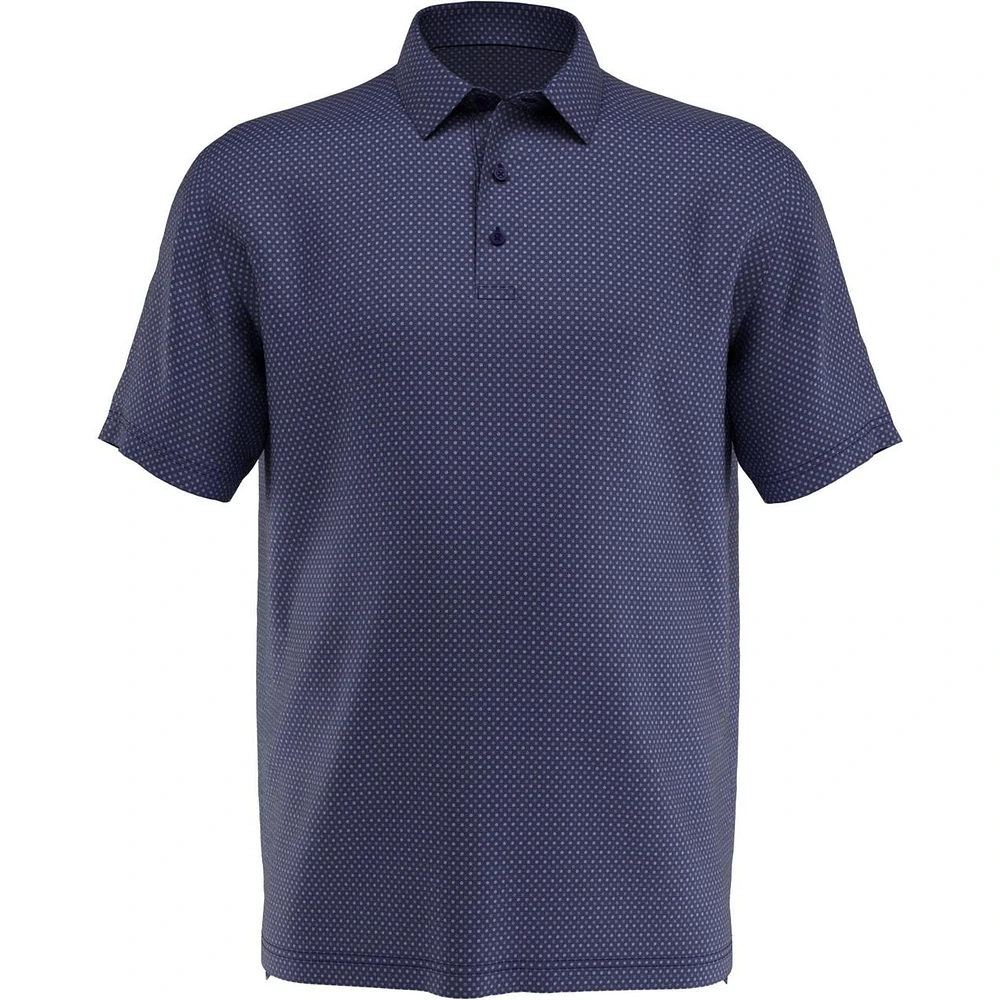 Men's Micro Print Short Sleeve Polo