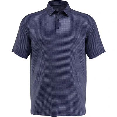 Men's Micro Print Short Sleeve Polo